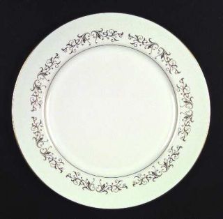 Flintridge Pierra Gold (Gold/Rim) Dinner Plate, Fine China Dinnerware   Gold Scr