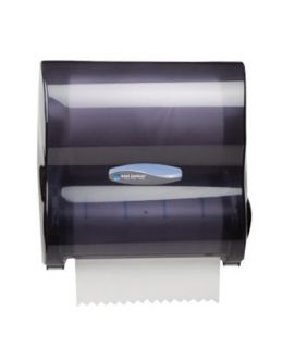 San Jamar Hands Free Mechanical Roll Towel Dispenser For 10 in Wide Rolls, Plastic, Black Pearl