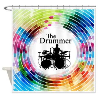  Vintage Retro Drummer Shower Curtain  Use code FREECART at Checkout