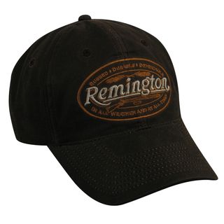 Remington Brown Wax Adjustable Hat (100 percent cottonOne size fits mostMid profile unstructured style cap with pre curved visorWaxed cotton canvas lookSlide closure with tuck strap)