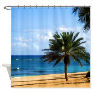  Hawaiian Palms Ocean and Beach copy Shower Curtain  Use code FREECART at Checkout