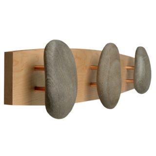 Triple Ash Natural Stone Hooks (Natural Installation ScrewsMaterials Hardwood, stones, aluminum postsDimensions 5 inches high x 26 inches wideThe digital images we display have the most accurate color possible. However, due to differences in computer m