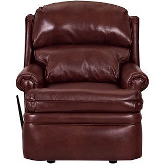 Sylvan Leather Recliner, Aspen Grenadine