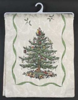Spode Christmas Tree Green Trim 14 X 90 Cloth Table Runner, Fine China Dinnerw