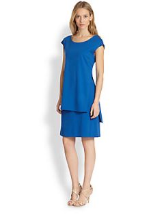 Lafayette 148 New York Layered Sheath   Neptune