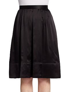 Silk Pocket Skirt   Black