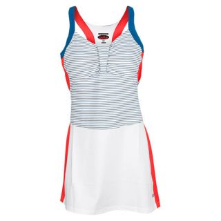 Bolle Women`s Solar Wind Tennis Dress White Stripe Large