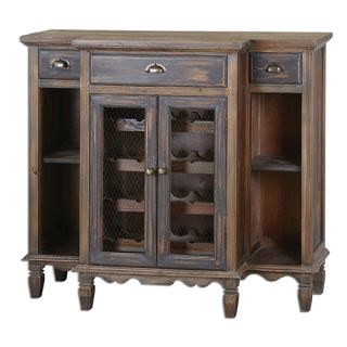 Uttermost 24371 Wine Cabinet, Suzette Reclaimed Fir Wood