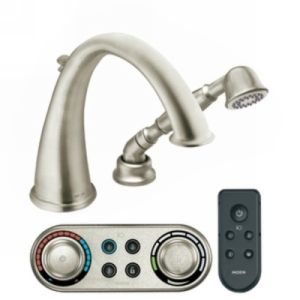 Moen T9212BN Kingsley High Arc Roman Tub Faucet with Handshower & ioDigital Tech