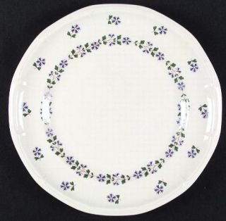 Iroquois Periwinkle Dinner Plate, Fine China Dinnerware   Museum,Blue Floral,Gre