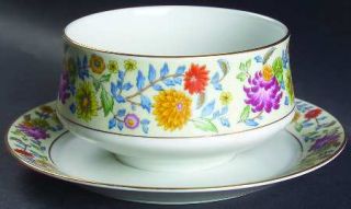Mikasa Camelot Gravy Boat with Attached Underplate, Fine China Dinnerware   Flor