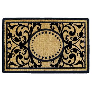 Heavy duty Heritage Natural/ Black Coir 18x30 inch Doormat