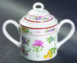 Georges Briard Floral Fantasy Sugar Bowl & Lid, Fine China Dinnerware   Floral R