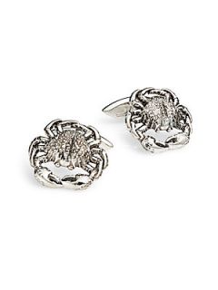 Sterling Silver Crab Cuff Links   Silver