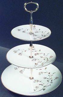 Noritake Andrea 3 Tiered Serving Tray (DP, SP, BB), Fine China Dinnerware   Gold