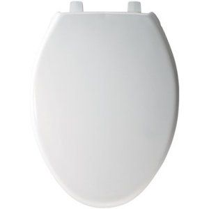 Bemis 7800TJDG 000 Universal Just Lift Elongated Closed Front Toilet Seat in Whi