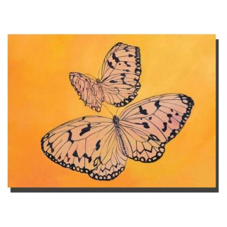 Trademark Global Inc Two Butterflies Canvas Art by Rickey Lewis Multicolor  