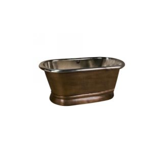 Barclay COTDR7H72K CN Romulus Double Roll Top Hammered Antique Copper Tub