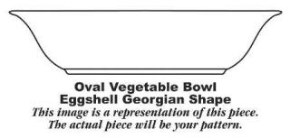 Homer Laughlin  Bombay 9 Oval Vegetable Bowl, Fine China Dinnerware   Egg Georg