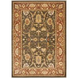 Oushak Traditional Brown/rust Powerloomed Rug (4 X 57)