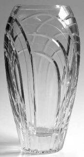 Rogaska Maestro Flower Vase   Gray & Clear Cut Arch Design