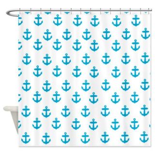  Blue Anchor Shower Curtain  Use code FREECART at Checkout