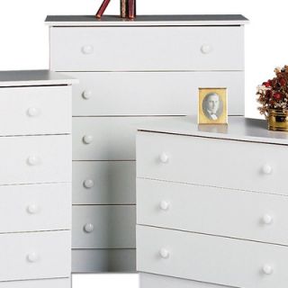 Prepac 5 Drawer Chest WHD 3038 5, OBD 3038 5, BHD 3038 5 Finish White