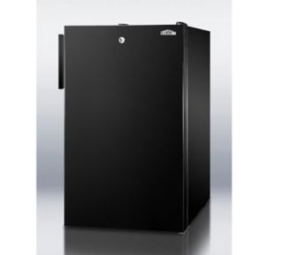 Summit Refrigeration Medical Freezer w/ Reversible Door & Front Mount Lock, 3.0 cu ft, Black