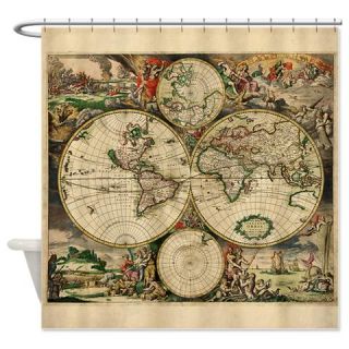  Antique Map Shower Curtain  Use code FREECART at Checkout
