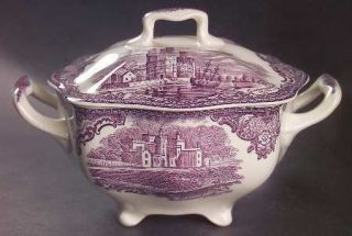 Johnson Brothers Old Britain Castles Lavender (Not Ribbed Sugar Bowl & Lid, Fine