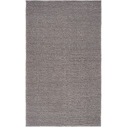 Hand woven Casual Solid Grey Aberdeen Wool Rug (8 X 11)