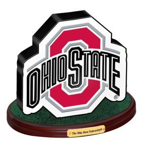 Ohio State Buckeyes 3D Logo with Wood Base