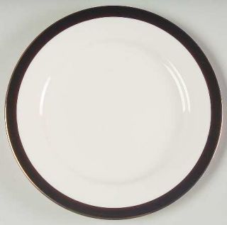Carico Mystique Salad Plate, Fine China Dinnerware   Black Band,No Decals,Smooth