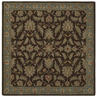 Hand tufted Scarlett Chocolate Square Wool Rug (79 X 79)