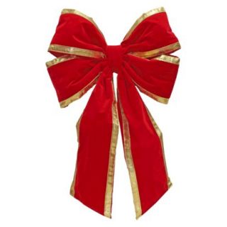 24 Decorative Ribbon Bow   Red/Gold