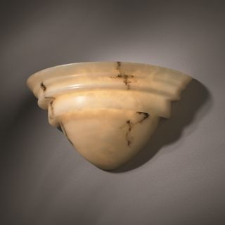 2 light Classic Faux Alabaster Wall Sconce