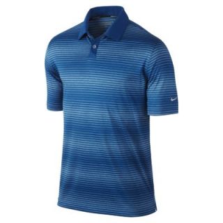 Nike Lightweight Innovation Stripe Mens Golf Polo   Military Blue