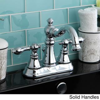 Transitional Double handle Chrome Bathroom Faucet