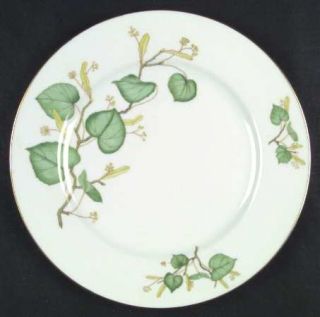 Eschenbach P488 (Rim) Dinner Plate, Fine China Dinnerware   Green And Yellow Lea