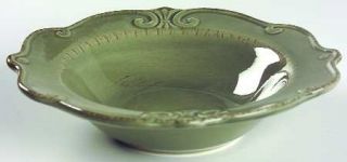 Tienshan Auvignon Gray Large Rim Soup Bowl, Fine China Dinnerware   Gray,Embosse
