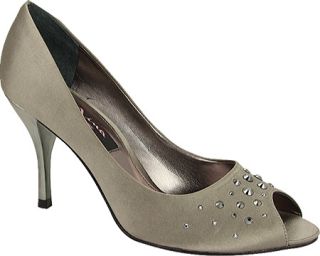 Womens Nina Faviola   Grey Satin Ornamented Shoes