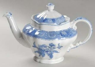 Spode Camilla Blue (Earthenware,Scalloped)  Teapot & Lid, Fine China Dinnerware