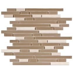 Somertile 12x11.75 in Reflections Piano Sandstone Glass And Stone Mosaic Tile (pack Of 10)