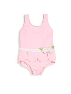 Florence Eiseman Infants Rose Petal Swimsuit   Pink