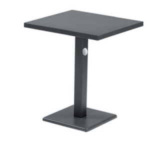 EmuAmericas 28 in Rectangular Lock Table w/ Solid Top & Pedestal, Bronze