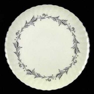Syracuse Sonata Dinner Plate, Fine China Dinnerware   Silhouette Shape, Gray Scr