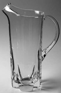 Orrefors Excess 45 Oz Pitcher   Helen Krantz, Clear, Indented Base