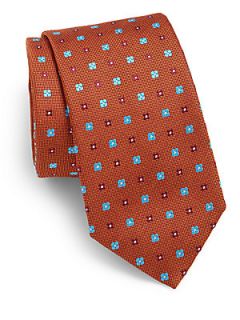  Collection Brunello Neat Flower Tie   Pumpkin