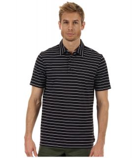 Michael Kors Collection Short Sleeve Stripe Pique Polo Mens Short Sleeve Pullover (Black)