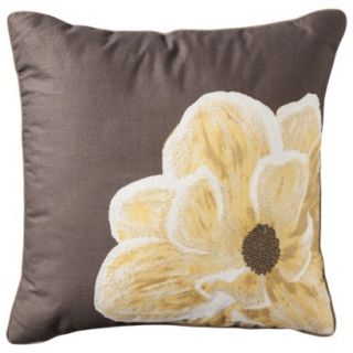 Threshold Floral Toss Pillow   Yellow/Gray (18x18)